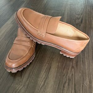 Madewell Caramel Leather Loafers